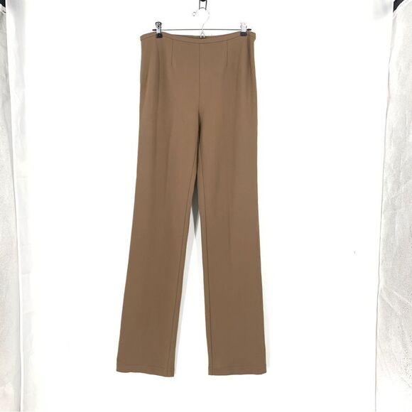 Worth New York Size 10 Brown Knit Side Zip Dress Pants - Picture 1 of 12